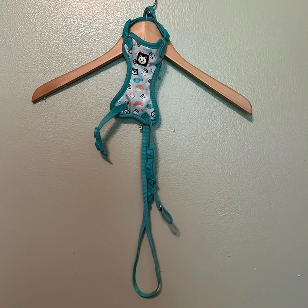 Vibrant Life Cat Harness/Leash/Collar color is blue